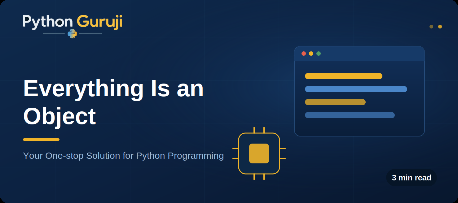 Everything Is an Object in Python Explained for Beginners — cover image