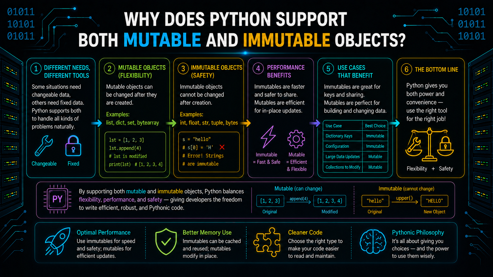 Why Does Python Support Both Mutable and Immutable Objects?