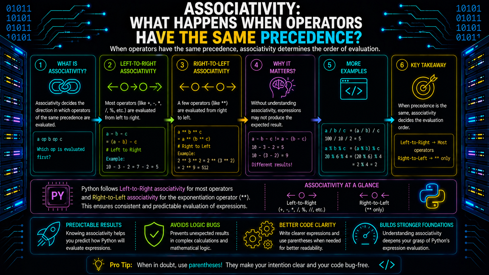 Associativity: What Happens When Operators Have the Same Precedence?