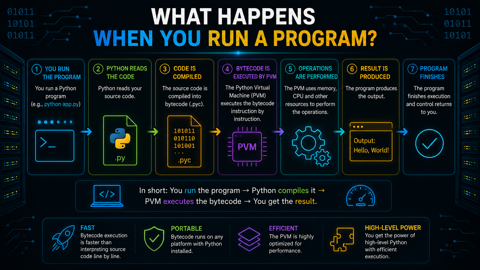 What happens when you run a program