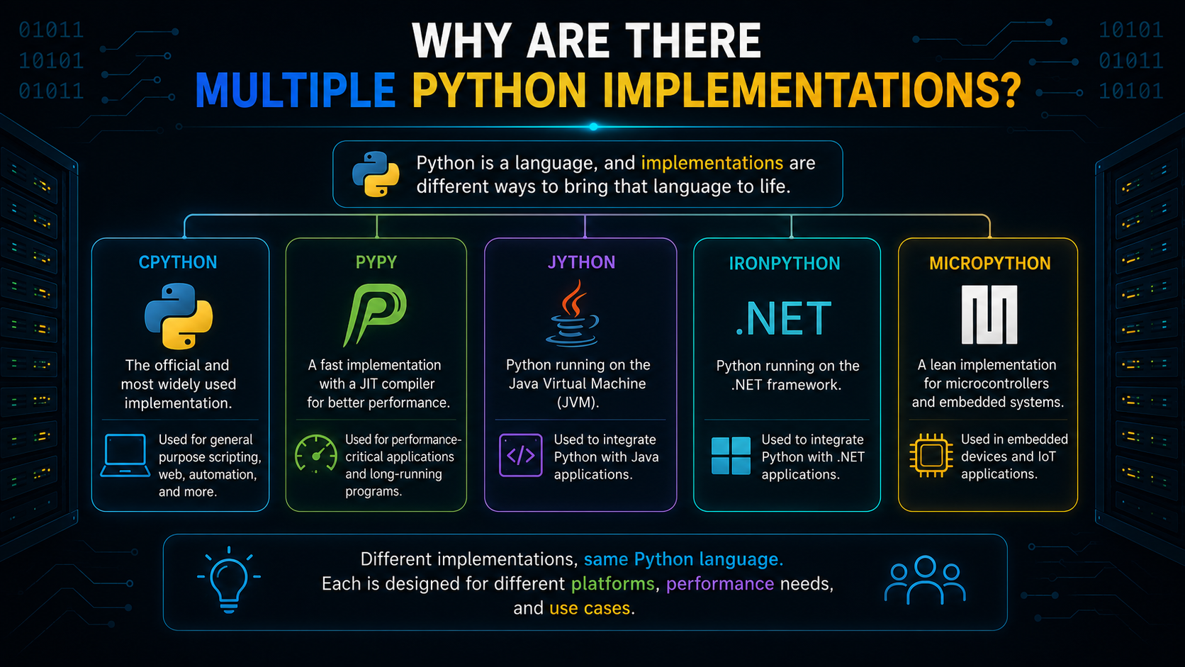 Why are there multiple Python implementations