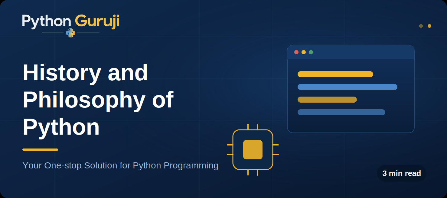 History and philosophy of Python — cover image