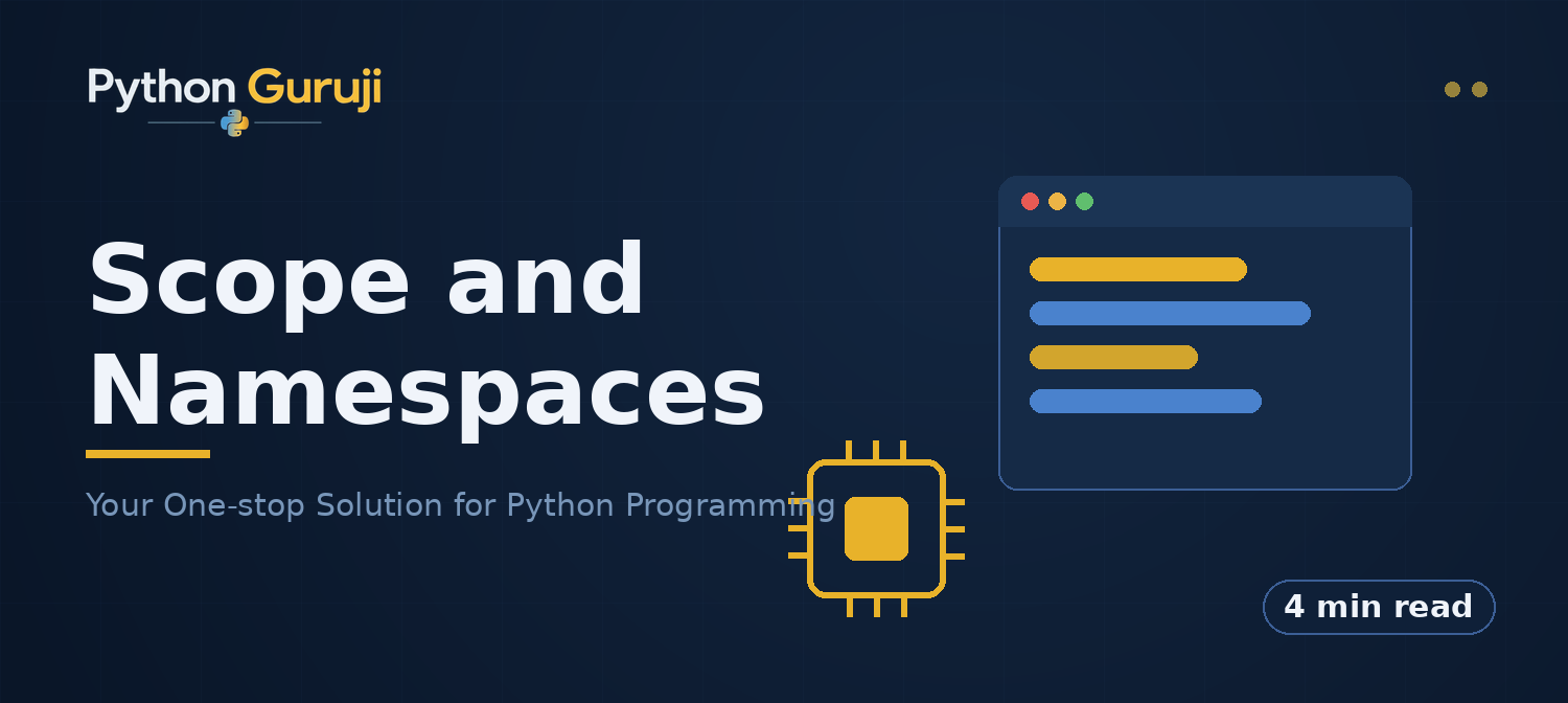 Python Scope and Namespaces Explained: LEGB Rule, global & nonlocal — cover image