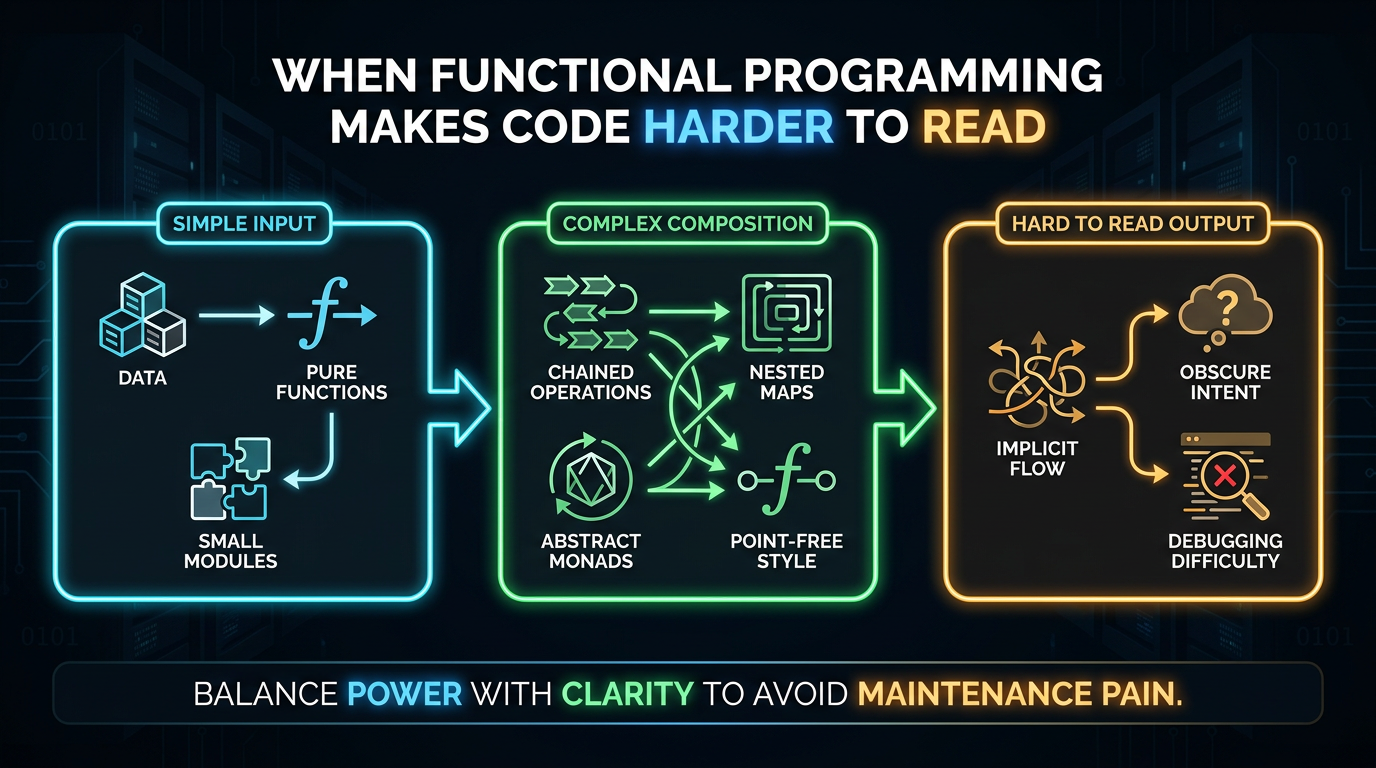 When Functional Programming Makes Code Harder to Read