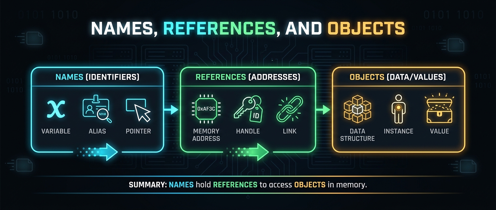 Names, References, and Objects